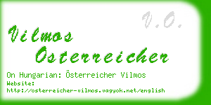 vilmos osterreicher business card