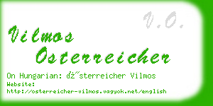 vilmos osterreicher business card